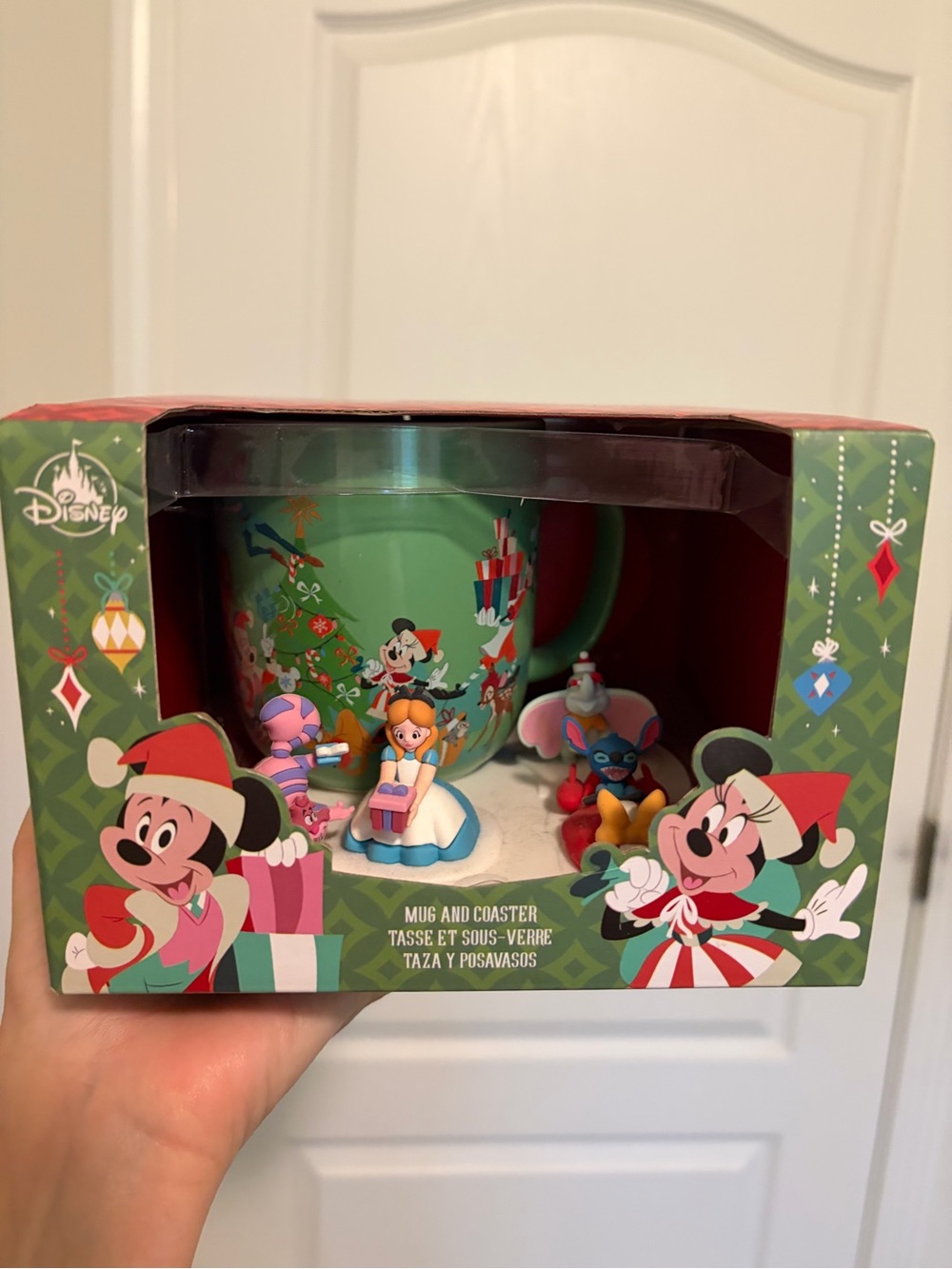 Disney parks Classic Christmas Mug and Coaster Set 15oz Alice in wonderland